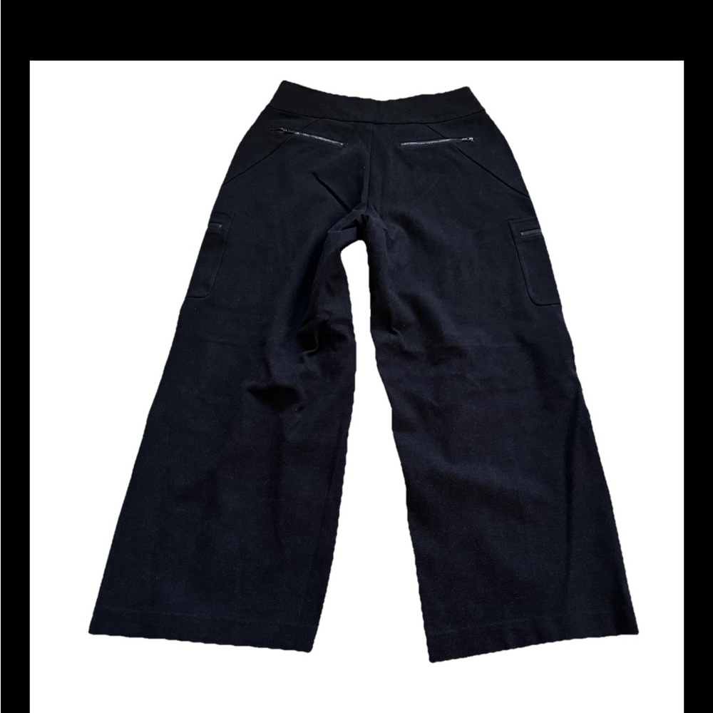 ATHLETA VENICE HEATHERED CARGO Wide-Leg Pants Size 14 Sophisticated Chic Trendy - Picture 3 of 7
